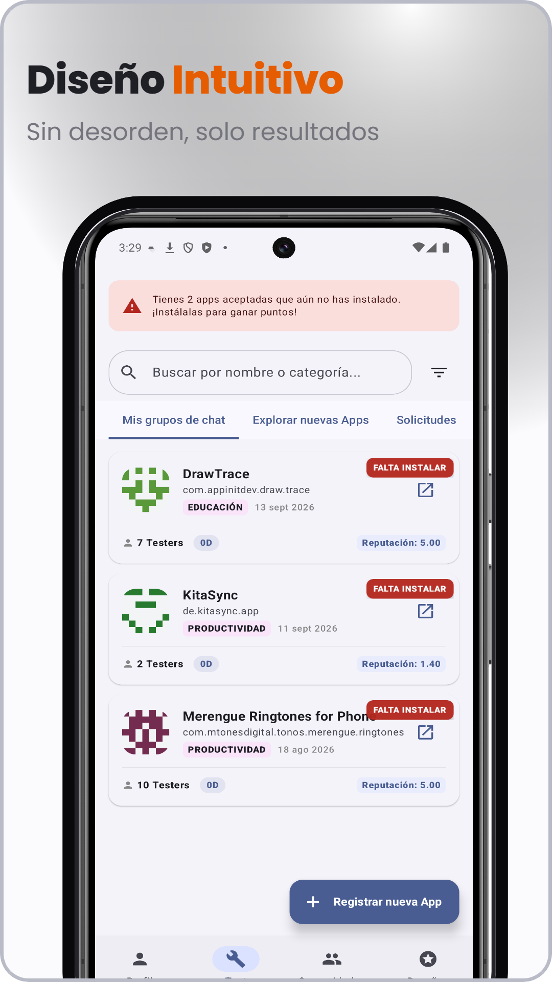 Captura de TesterApp: Pruebas Beta App