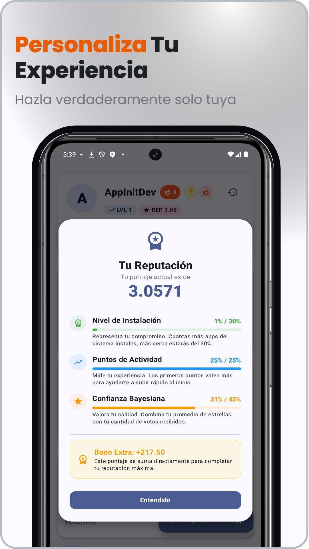 Captura de TesterApp: Pruebas Beta App